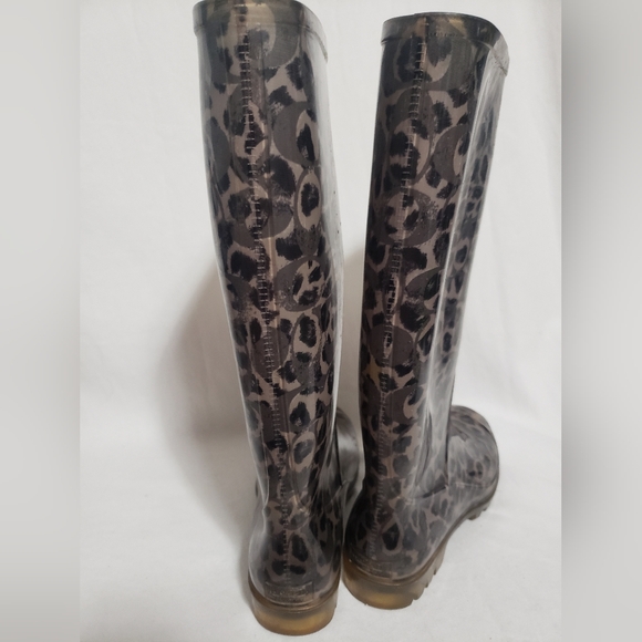 Coach Leopard Print Womens Rain Boots Size 41 (10) - Picture 4 of 10